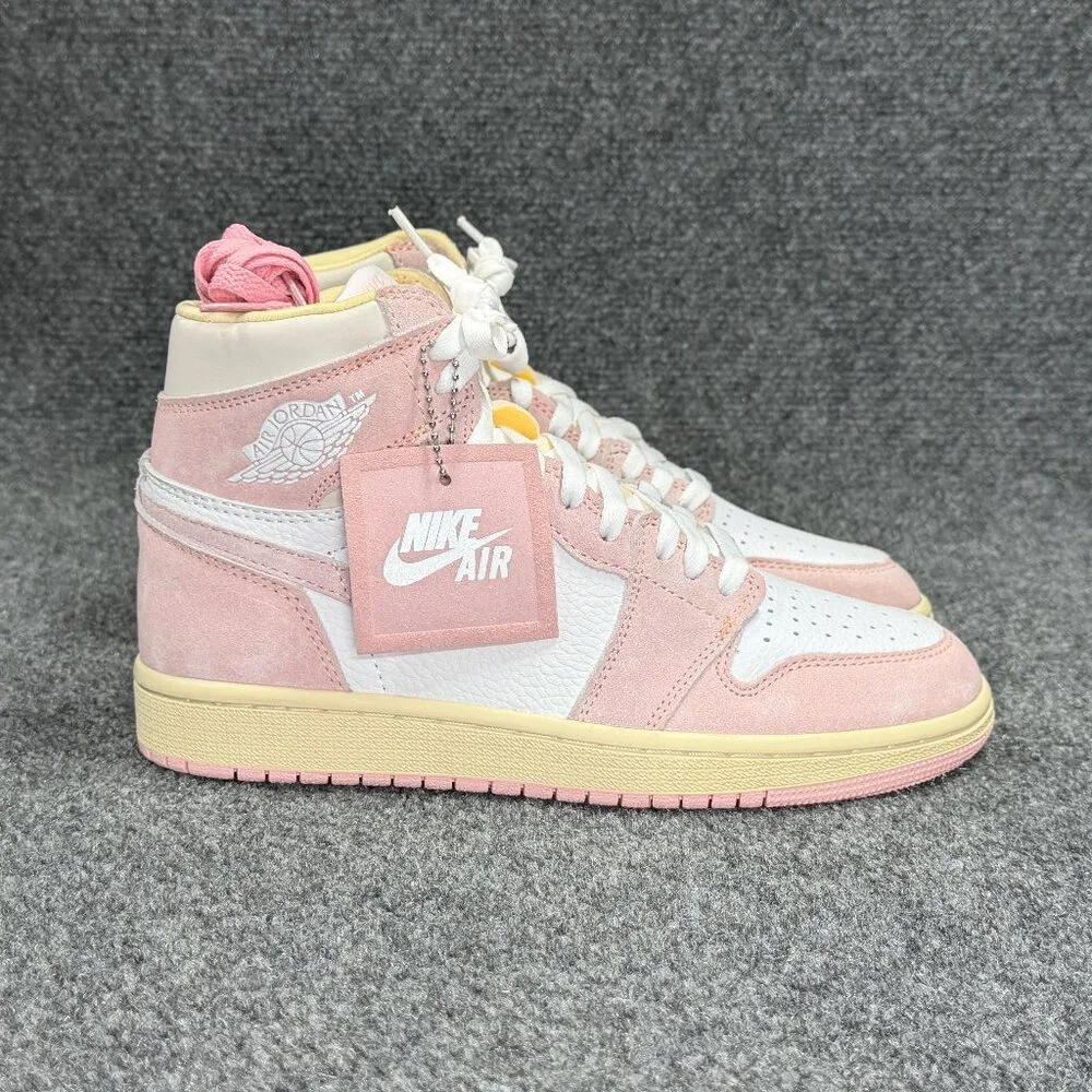 Air Jordan 1 Retro High OG Shoes Men's‎ 7 Washed Pink White Athletic Sneakers